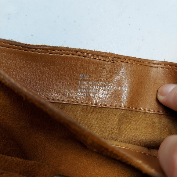 Gianni Bini Ankle Boots Slip-on Slouchy Almond Bootie Buckle Accent Camel Tan 8M - Picture 5 of 9